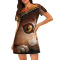 thumbnail image 1 of Lsque Chemises de Nuit Motif Chat pour Femmes Chemises de Nuit Manches Courtes Chemise de Nuit Chandail Chemise de Nuit Douce Vêtements de Nuit Coupe Décontractée, 1 of 6