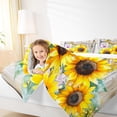 thumbnail image 4 of Homewish Teens Watercolor Sunflower Bedding Comforter Set, Rustic Farmhouse Cabin Twin Comforter Sets, Kawaii Butterfly Bedding Set, Luxury Bedroom Decor, 2-Piece, 4 of 8