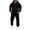 Black-30914LL, variant on Fleece Men's Sweatshirt Suit 2 Piece Outfit Solid Color Hoodies and Cargo Sweatpants Set Fall Winter Warm Mens Sweatsuits Gray XXL