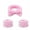 Pink-1, variant on CEYAZYE 3 Pcs Spa Headband for Women Facial Makeup Headband Soft Terry Cloth Hairband for Washing Face Mask Spa Shower Gifts
