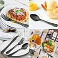 thumbnail image 2 of Vesteel 45 Pieces Black Silverware Set with Serving Utensils, Stainless Steel Modern Flatware Cutlery Set for 8, Eating Utensils Tableware Include Forks Knives Spoons, Mirror Polished, 2 of 7