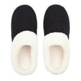 thumbnail image 3 of House Slippers Women Men Size 5-6 Black, Soft Plush Memory Foam Slippers, Youth Size 5 House Shoes,Indoor Outdoor House Shoes Slippers, 3 of 11
