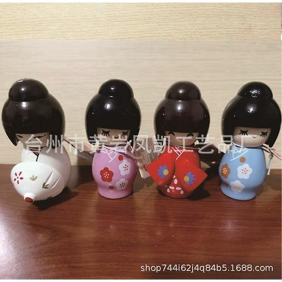 4pcs Japanese Style Kimono Doll Restaurant Doll Ornament Japanese Kimono Figurine Decor
