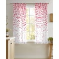 thumbnail image 4 of Pink Valentine's Day Sheer Curtains 54 Inch Length 2 Panels Set for Living Room/Bedroom, Lover Heart Modern Art Romantic Kitchen Curtains Grommet Semi-Sheer Curtains Window Treatments 42"x54"x2, 4 of 7