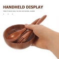 thumbnail image 2 of Cuenco de madera Vajilla Cuchara para ramen Cuenco de madera para servir Ensaladera grande Cuenco para palomitas de maíz para microondas Cuenco de madera para frutas Bebé, 2 of 6
