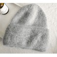 thumbnail image 1 of Invierno Angora Conejo Cálido Tejido Sólido Casual Sombrero Señoras Beanie Sombreros Hombres y Mujeres Sandalias Talla Única (Gris) oso de fresa Electrónica, 1 of 4