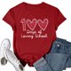 thumbnail image 2 of Camiseta de Cuello Redondo de Manga Corta Impresa para las Mujeres, Estiramiento 95% Poliéster 5% Blusa Casual de Spandex para Uso Diario Y Casero, 2 of 3