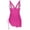 Hot Pink, variant on fheaev Full Piece Skirted Swimsuit for Women Mesh Sheer Sarong Wraps Swimsuit Deep V One-Piece Design Summer Beach Swimwear