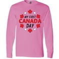 thumbnail image 3 of Inktastic My First Canada Day with Red and White Maple Leaves Long Sleeve T-Shirt, 3 of 5