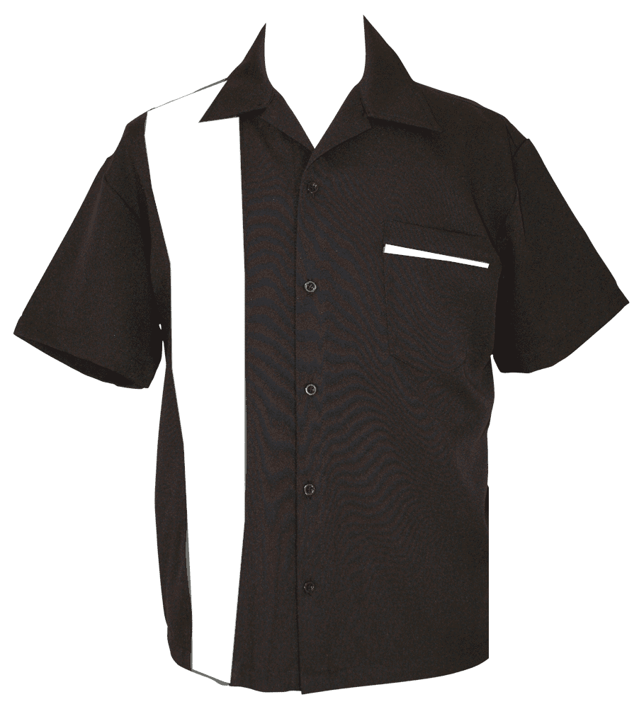 BeRetro Bowling USA Made Camp Men Short-Sleeve Shirt ~ Black Jack 3XL ...