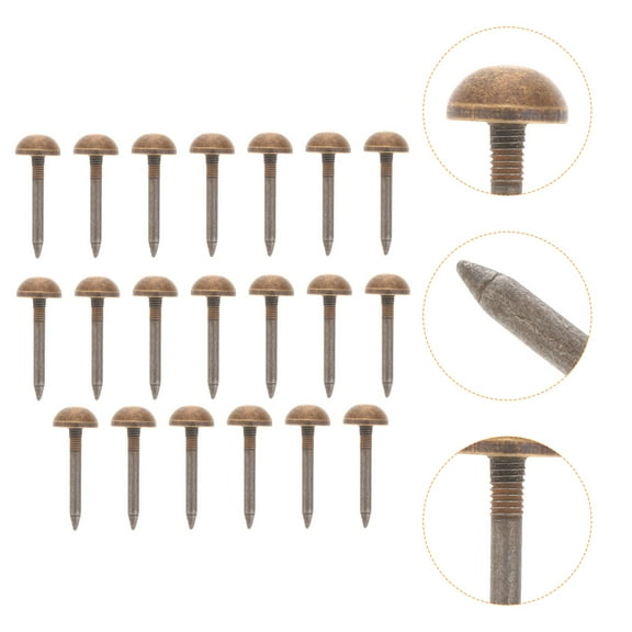 WEAVILUX Decorative Upholstery Tacks Furniture Tacks Brown Copper 20 Pcs