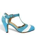 thumbnail image 3 of Chase & Chloe Women's Vintage-Inspired T-Strap Heels with Two-Tone Wingtip Detailing, 3 of 4
