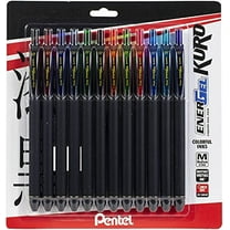 Pentel EnerGel Kuro jel Pen, (0.7mm) Medium line, Assorted  ,12 Pack (BL437R1BP12M)
