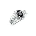 thumbnail image 4 of RYLOS Rings for Women Sterling Silver Swirl Z Ring 7X5MM Oval Gemstone &  Diamond Rings October Onyx Jewelry Size 10, 4 of 8