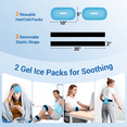 thumbnail image 4 of Comfytemp Reusable Ice Packs for Injuries, 2 Pack 10" x 5" Soft Ice Packs for Body Swelling, Bruises, Surgery Recovery, 4 of 8