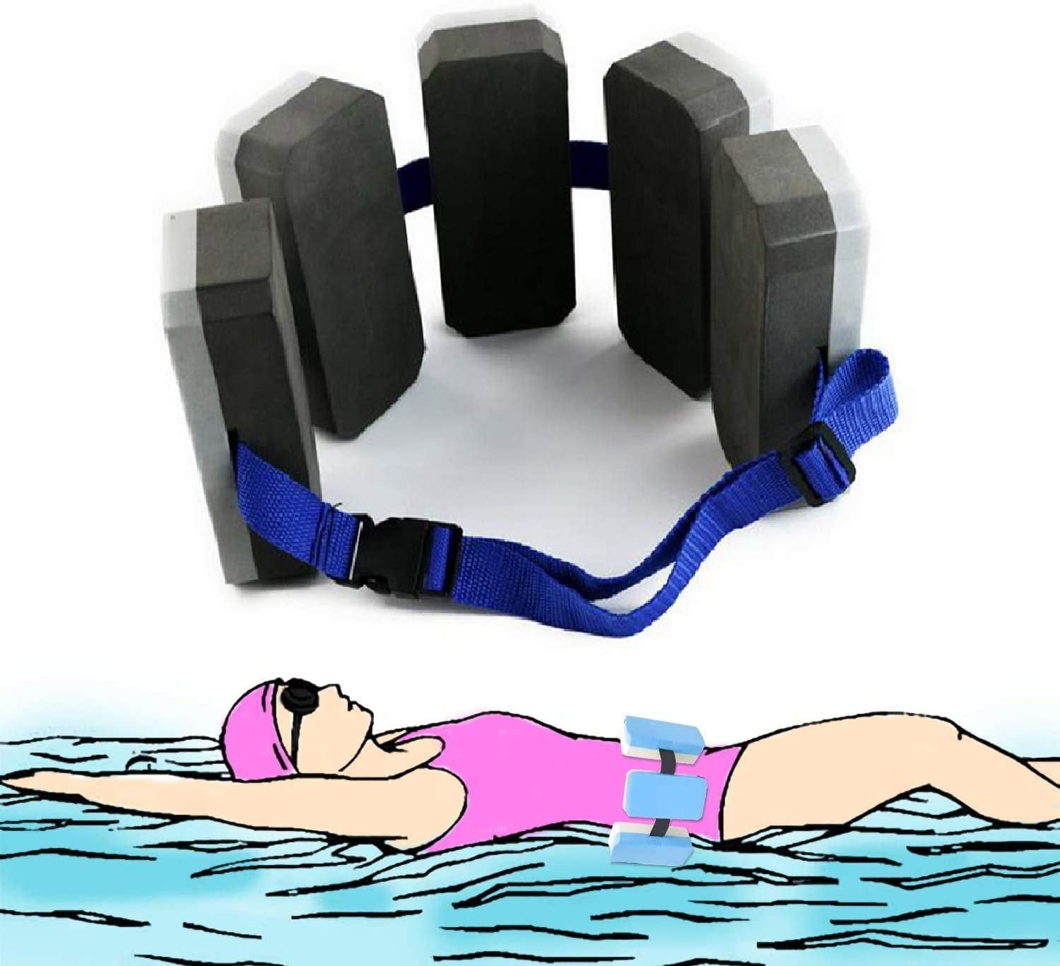 Swim Belt for Kids, Sports HighDensity Foam Swimming Belt EVA