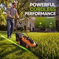 thumbnail image 3 of 40V Cord-free Push Lawn Mower, 17" Cutting Deck - 6 Height Settings - Mulching & Bagging - Lightweight Walk-Behind for Small to Medium Yards - 40L Grass Bag - Black + Orange 108, 3 of 8