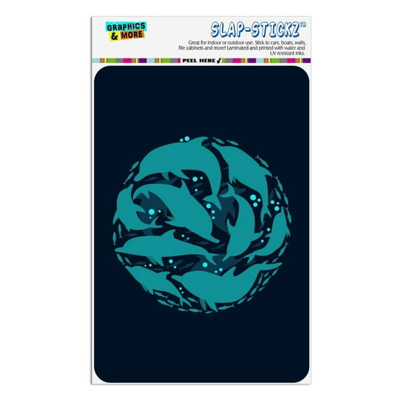 Dolphin Circle Sardines Ocean Fish Home Business Office Sign