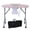 Pink, variant on LUCKUP Portable Manicure Table Foldable Nail Desk with Large Drawer Nail Tech Table for Technician Salon Workstation Client Wrist Cushion/Carry Bag/4 Lockable Wheels, 36-inch, Black
