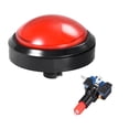 thumbnail image 2 of Juego Botón de Presión 98mm Redondo Interruptor de Botón Iluminado LED 12V con Microinterruptor para Videojuegos Arcade Rojo 1 pieza, 2 of 5