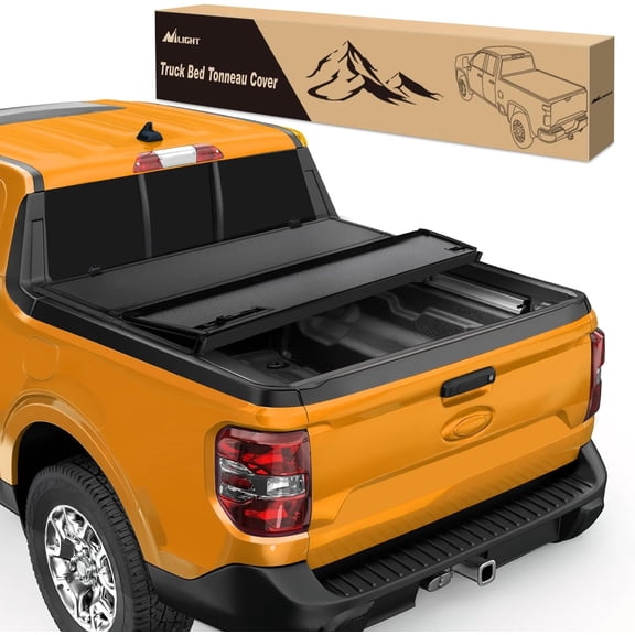Nilight Truck Bed Tonneau Cover Hard Tri-fold Fits for 2022 2023 2024 2025 Ford Maverick-4.5ft