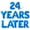 Blue, variant on Letter Balloons - 24 YEARS LATER 16" Inch Alphabet Letters Foil Mylar Balloon 24th Birthday Party Banner (Blue)