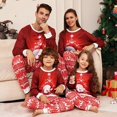 thumbnail image 3 of Xmas Family Matching Clothing Christmas Pajamas 2024 New Year Fashion Green Santa Claus Print Adult Kids Set Baby Romper Pajamas, 3 of 4