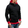 thumbnail image 4 of xiaxaixu Men's Hoodie Pullover, Contrast Color Long Sleeve Zipper Sweatshirt Tops with Side Pockets for Autumn Winter, 4 of 7