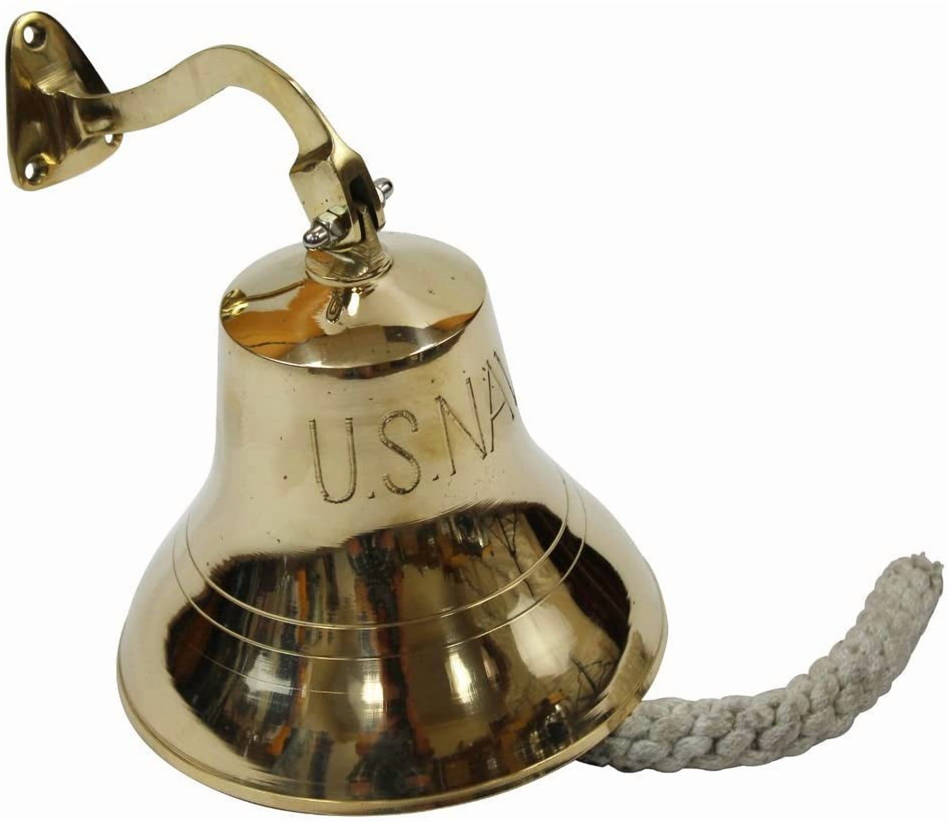 Us Navy 6" Indoor/Outdoor Brass BellWall Mount