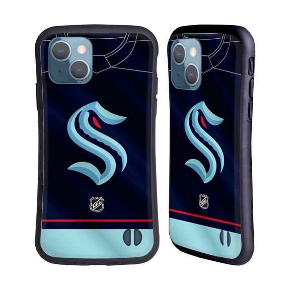 Head Case Designs Officially Licensed NHL Seattle Kraken Jersey Hybrid Case Compatible with Apple iPhone 13