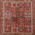thumbnail image 1 of Ahgly Company Indoor Square Traditional Dark Almond Brown Persian Area Rugs, 6' Square, 1 of 6