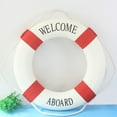 thumbnail image 2 of AUDeals Home Decor Beach Wooden Life Life Ring Nautical Outdoor Decor Life Ring Decoration Ring Decoration Summer Nautical Theme Decoration Lifebuoy Home Outdoor Wall Decoration Ornaments, 2 of 6