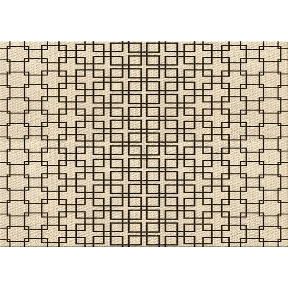 Ahgly Company Indoor Rectangle Patterned Wheat Beige Area Rugs, 7' x 10'