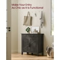 thumbnail image 4 of Entryway Storage Cabinet Sideboard with 2 Drawers for Kitchen Living Room, with Doors, Height Adjustable Shelf, for Living Room, Kitchen, Black, 4 of 12