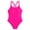 Z10-Hot Pink, variant on Shadoumai Girls Swimsuit One Piece Cutout High Waisted Tankini Sets Lightweight Color Block Bathing Suit Cutout Adjustable Straps Modest Swimwear
