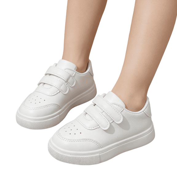 Unisex-Child Leather Lightweight Breathable Knit Casual shoes for Boys Girls