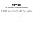 thumbnail image 2 of Kugel Front Rear Wheel Bearing and Hub Assembly Kit for Car 2010-2011 Nissan Versa Non-ABS - Left Right Side (Driver Passenger) K70-101683, 2 of 8