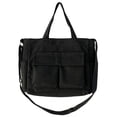 thumbnail image 1 of Bolso Mano Lona para Mujer Bolso Al Aire Libre Gran Capacidad Con Múltiples Bolsillos (negro), 1 of 9