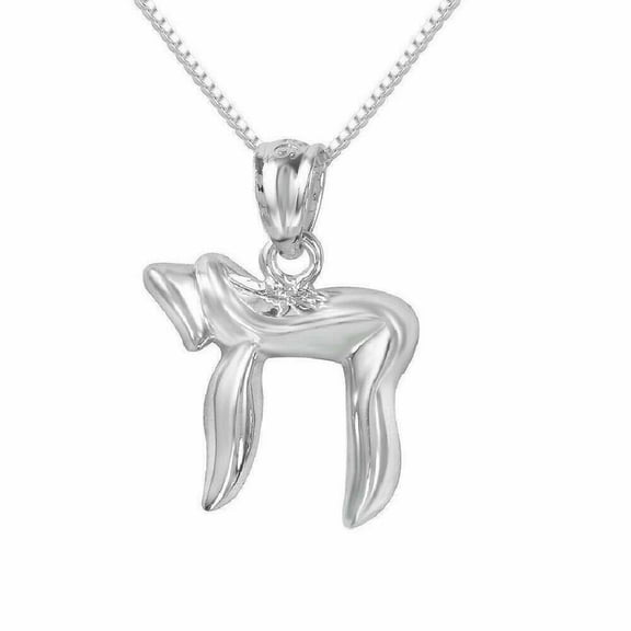 925 Sterling Silver Necklace w/ Chai Symbol Charm