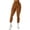 Brown, variant on YIFUNIN Women's Solid Color Hip Lifting Yoga Pants, Ribbed Knit Fitness Leggings for Exercise Workout, High Waist Tummy Control,Black L