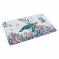 thumbnail image 2 of Turtle Coastal Door Mat&nbsp;Indoor Outdoor Entrance,Non Slip Small Rug for Kitchen Bathroom Entryway Rug,Summer Beach Ocean Shell Jellyfish Starfish Washable Doormat Floor Mat 18x30 Inch, 2 of 8