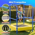 thumbnail image 3 of Swing Sets with Trampoline,Fashionsport Outfitters Heavy-Duty Outdoor Swing sets for Backyard,Playground,Outside Toys with Saucer Swing,Wave Slide,Belt Swing,Trapeze Bar,Basketball Hoop for Aged 3-12, 3 of 11
