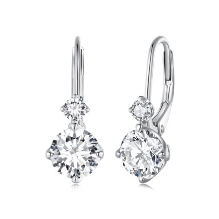 Moissanite Spring Ear Climbers ,Moissanite Stud Earrings 925 Sterling Silver Lab-Created Diamond Alternative Jewelry for Women Men