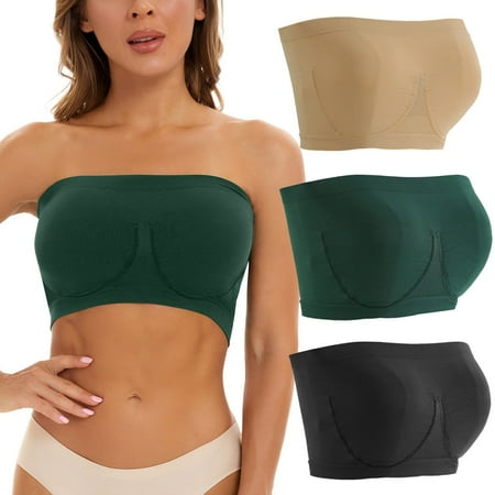 

Yubatuo Lingerie for Women Stretch Strapless Bra Fashionable Summer Strapless Bra Suitable for One-Shoulder Tops