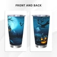 thumbnail image 3 of Cauagu Happy Halloween-1 Pattern 20oz Tumbler,Stainless Steel Vacuum Insulated Tumbler with Lid Insulated Coffee Mug Thermal Cup with Splash Proof Sliding Lid-Straw Three-piece Set, 3 of 8