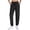 Bm 01 Black, variant on Airmenty Womens Casual Pants with Elastic Ankle Cuffs Tapered Lounge Pants Drawstring Elastic Waist Pants with Pockets
