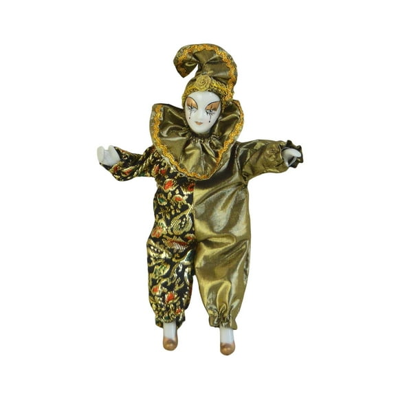JWQFBC Cloth Clown Stuffed toy Display Halloween Ornaments with Costume Porcelain Clown
