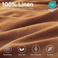 thumbnail image 2 of Simple&Opulence 100% Linen Sheet Set Solid Color-4 Pcs Washed French Linen (1 Flat Sheet,1 Fitted Sheet,2 Pillowcases)-Breathable Bedding Set (Rust, Queen), 2 of 9
