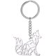 thumbnail image 1 of ZHAOCHENG LlaveroColgante De Zorro HuecoGeométricoAcero InoxidableAccesorio De BolsoParaAmantes De Los Animales, 1 of 4