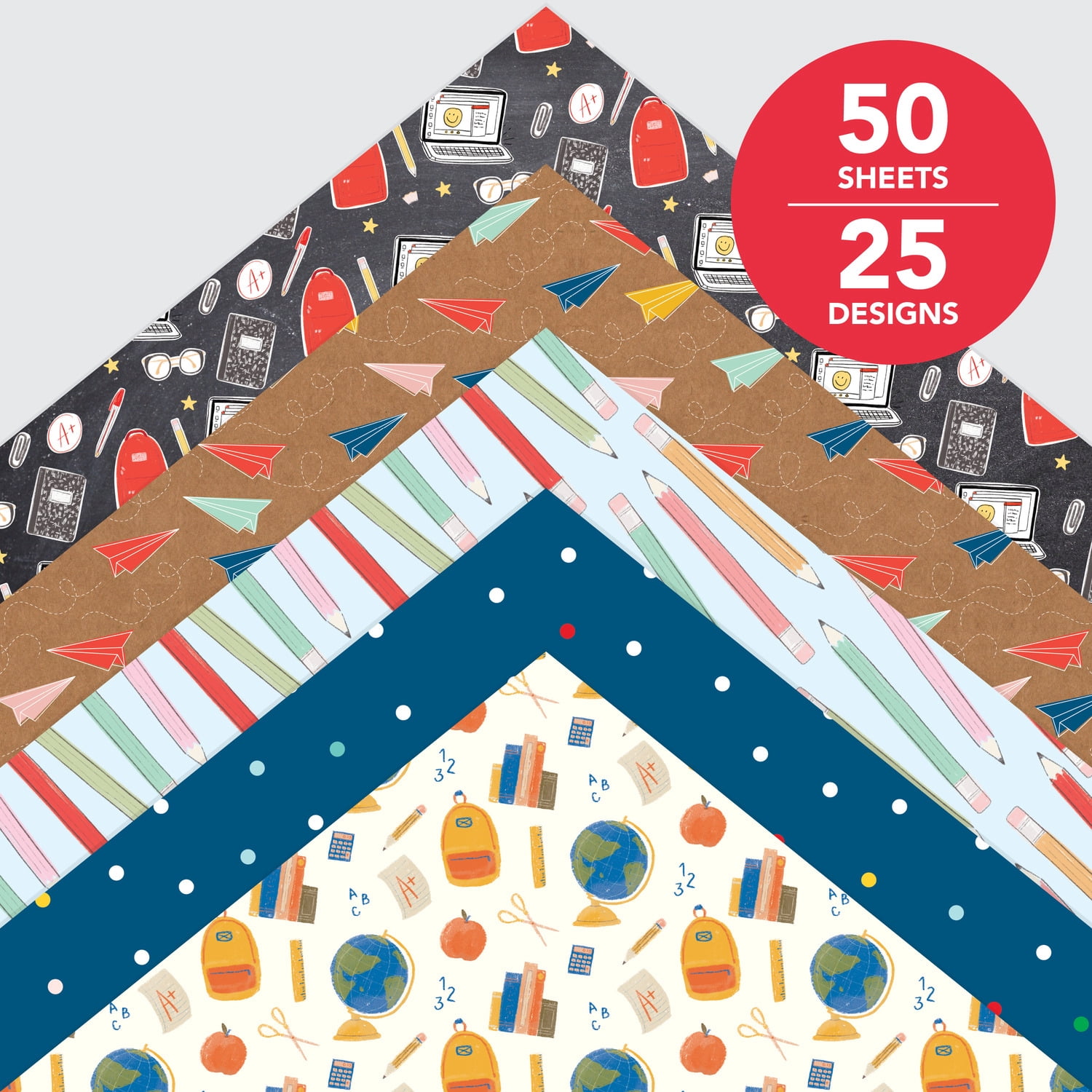 Roobee by Mara Mi School Paper Pad 12" x 12" - 24 lb/ 100 GSM, 50 sheets